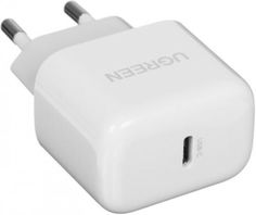 Зарядное устройство сетевое UGREEN CD241 10220_ mini USB Type-C, 20W, цвет: белый