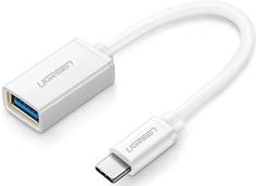 Кабель UGREEN US154 30702_ USB-C Male / USB-A 3.0 Female, белый