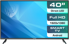 Телевизор Prestigio PTV40SS06Y_CIS_BK LED LCD 40"(1920x1080) TFT LED, 250cd/m2, USB, HDMI, VGA, RCA,