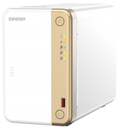Сетевой RAID-накопитель QNAP TS-262-4G 2 отсека 3,5"/2,5", 1 порт 2,5 GbE BASE-T, HDMI-порт, 2 слота M.2 2280 NVMe SSD, Intel Celeron N4505 до 2,9 ГГц