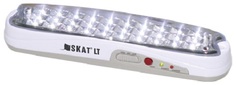 Светильник аварийного освещения Бастион SKAT LT-301300-LED-Li-Ion АКБ 1200 мАч, 30 светодиодов, 2 режима работы, потолочное крепление, защита АКБ от п Bastion