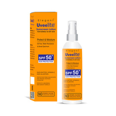 Солнцезащитный лосьон для лица ELEGANT COSMED Солнцезащитный лосьон SPF 50+ для нормальной и сухой кожи Uveelite 100.0