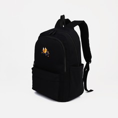 Рюкзак лиса, 31*15*47 см, 2 отд.на молнии, 1 н/карман, 2 б/кармана, черный NO Brand