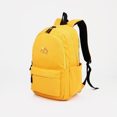Рюкзак лиса, 31*15*47 см, 2 отд.на молнии, 1 н/карман, 2 б/кармана, желтый NO Brand