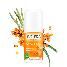 Косметика для мамы Weleda Облепиховый дезодорант 24 часа Roll-On 50 мл