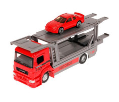 Машины Технопарк Машина металлическая со светом и звуком Kamaz Автовоз 20 см