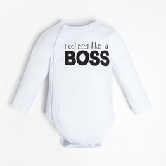 Боди, песочники, комбинезоны Крошка Я Боди детское с длинным рукавом Little Boss