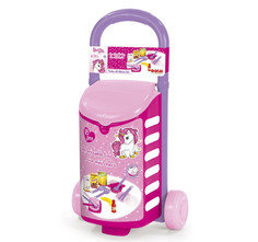 Ролевые игры Dolu Тележка Unicorn с набором посуды (18 предметов)