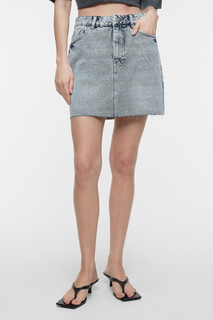 юбка джинсовая женская Юбка-карандаш мини джинсовая с обрезанными краями Befree