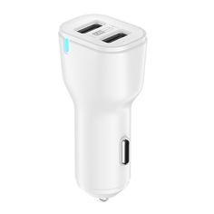 Автомобильное зарядное устройство OLMIO USBx2, 2.4A, white