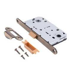 Защелка врезная, Code Deco, 5300-P-WC-AB, 31299, язычок пластиковый, с фиксатором, бронза