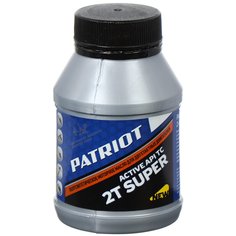 Масло машинное полусинтетическое, для двухтактного двигателя, Patriot, Super Active 2T, 0.1 л, 850030634 Патриот