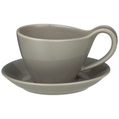 Набор чайный фарфор, 2 предмета, на 1 персону, 250 мл, Bronco, Meadow, 474-156, серый