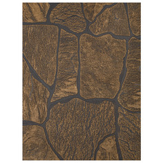 Панели листовые декоративные на основе МДФ, ДВП панель стеновая Стильный дом 2440х1220х6мм Камень коричневый мдф