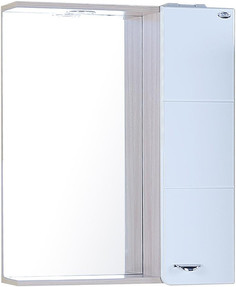 Зеркальный шкаф 58x71,6 см белый глянец/ясень шимо R Onika Стиль 205833