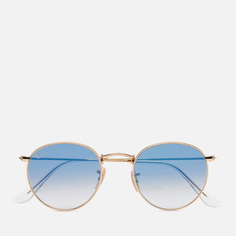 Солнцезащитные очки Ray-Ban Round Flat Lenses, цвет золотой, размер 53mm