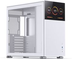 Корпус ATX JONSBO D41 MESH SC White белый, без БП, окно из закаленного стекла, 8” Color TFT-LCD screen, USB-C, USB3.0, audio