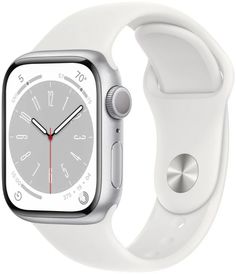 Часы Apple Watch Series 8 GPS 45mm Silver Aluminium Case with White Sport Band
