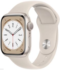 Часы Apple Watch Series 8 GPS 41mm Starlight Aluminium Case with Starlight Sport Band