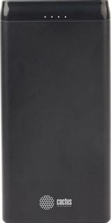 Аккумулятор внешний портативный Cactus CS-PBFSFT-10000 10000mAh 2.1A 2*USB черный