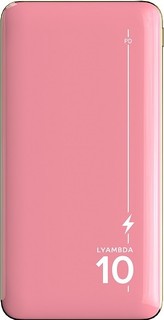 Аккумулятор внешний Lyambda LP304 10000 мАч, 18W + QC3.0 Slim, pink