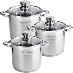 Набор кастрюль 5,7+7,2+9 л Mayer Boch