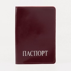 Обложка для паспорта, цвет бордовый Textura