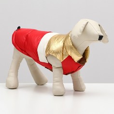 Куртка для собак с утяжкой размер 16 (дс 36, ог 46, ош 35), золото-красная NO Brand