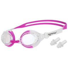 Очки для плавания, детские + беруши, цвет белый/розовый Onlytop