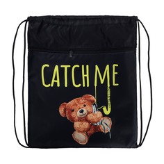 Мешок для обуви с карманом 420 х 340 мм, calligrata мсо-7с, (мягкий полиэстер, плотность 210d),