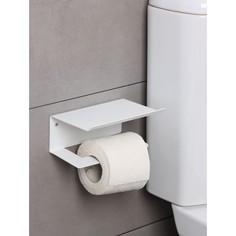 Держатель для туалетной бумаги лофт, 160×110×85 мм, цвет белый NO Brand