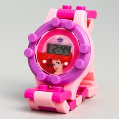 Часы наручные лего, русалочка, принцессы, с ремешком-конструктором Disney