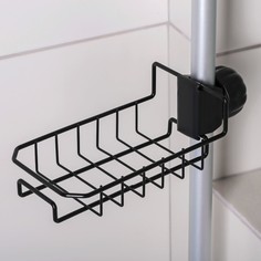 Подставка для губок на кран доляна, 23×10,5×6,5 см, цвет черный