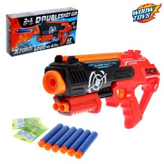 Бластер doubleshot gun, стреляет мягкими пулями, Woow Toys