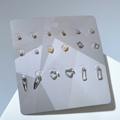 Пусеты 9 пар Queen Fair