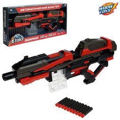 Автоматический бластер rampage, стреляет мягкими пулями, работает от батареек Woow Toys