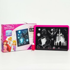Набор для рисования в темноте, планшет а5, принцессы: ариель, золушка, рапунцель Disney