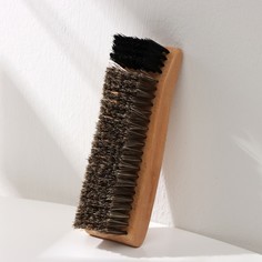 Щетка для одежды и обуви деревянная savanna, 15,2×4,7×4,5 см, 154 пучка, натуральный ворс