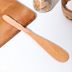 Лопатка, кухонная, с резной ручкой, можжевельник, 27 см, NO Brand