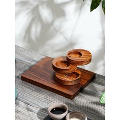 Блюдо для подачи суши tropics, 21×17 см, акация NO Brand