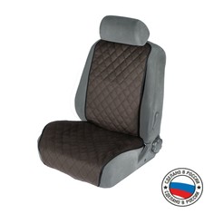 Накидка на переднее сиденье, велюр, размер 55 х 130 см, коричневый, широкое сиденье NO Brand
