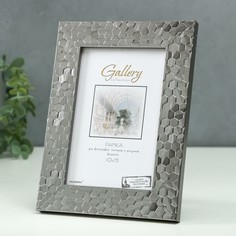 Фоторамка пластик gallery 10х15 см, 651628 металлик (пластиковый экран) NO Brand