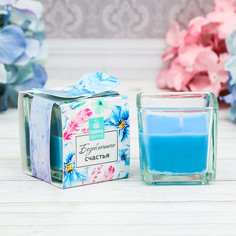 Свеча в квадратном стакане NO Brand