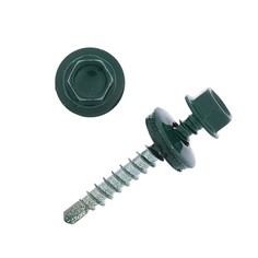 Саморезы кровельные 4.8х35 ral 6005, темно-зеленый, 200 шт. NO Brand