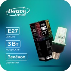 Лампа светодиодная строб, прозрачная, е27, 4led, 3 вт, 220 в, зеленое свечение Luazon Lighting