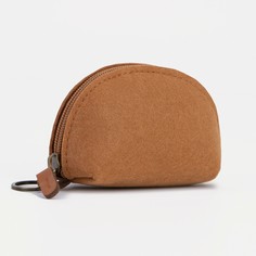 Кошелек на молнии, цвет коричневый NO Brand