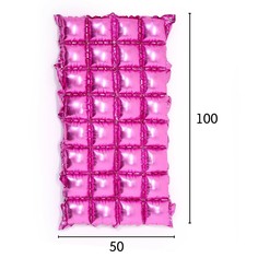 Панно фольгированное 74 х 142 см, 4 ряда, цвет розовый Страна Карнавалия