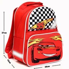 Рюкзак школьный с эргономической спинкой, 37х26х15 см, тачки Disney