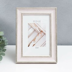 Фоторамка пластик gallery 10х15 см, розовый (пластиковый экран) NO Brand