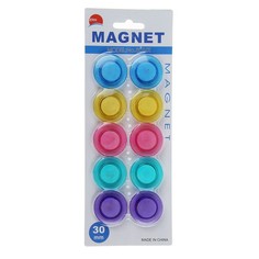 Набор магнитов для доски, 10 шт., d-3 см, прозрачные, на блистере Calligrata